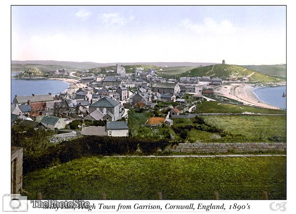 Scilly Isles, Hugh Town, from Garrison, Cornwall, England - Click Image to Close
