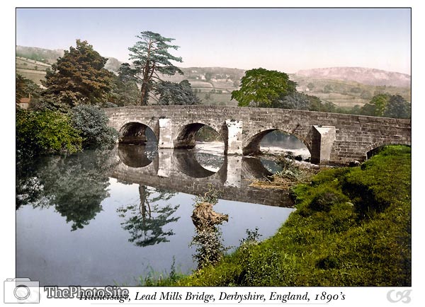 Hathersage, Lead Mills Bridge, Derbyshire, England - Click Image to Close
