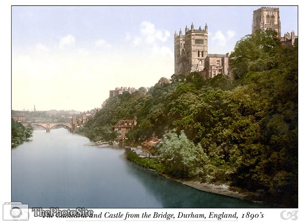 Durham Cathedral and Castle from the bridge, England - Click Image to Close