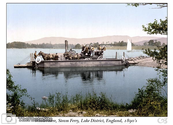 Windermere, steam ferry, Lake District, England - Click Image to Close