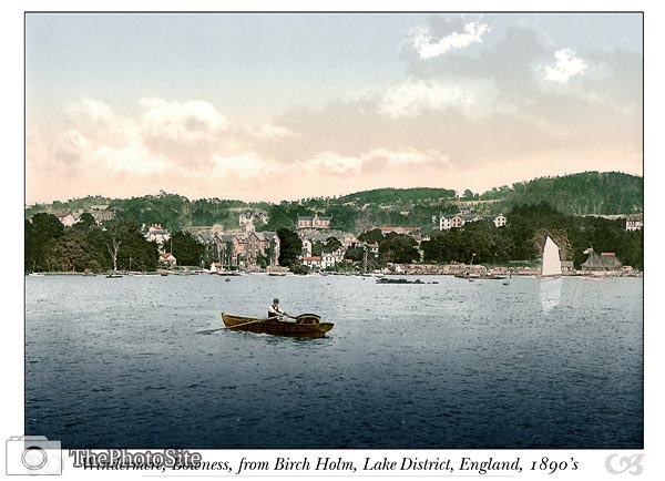 Windermere, Bowness, from Birch Holm, Lake District, England - Click Image to Close