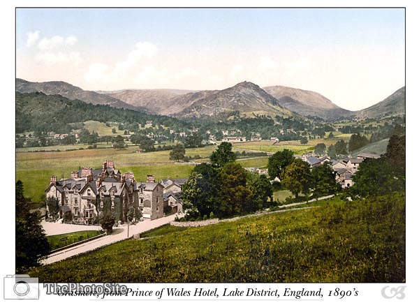 Grasmere, from Prince of Wales Hotel, Lake District, England - Click Image to Close
