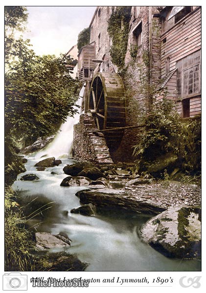 Lyn. Mill, East Lyn, Lynton and Lynmouth, England - Click Image to Close