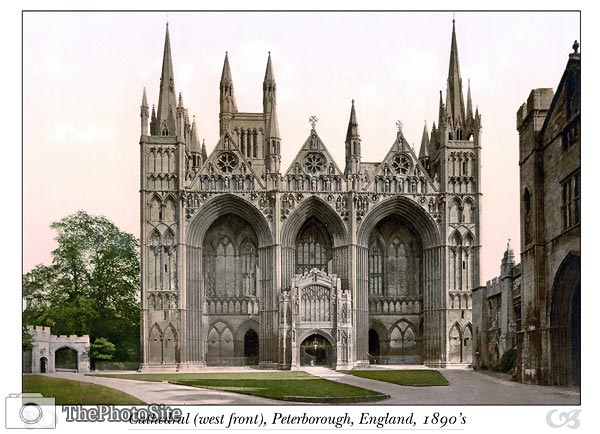 Peterborough Cathedral (west front), England - Click Image to Close