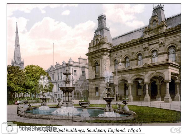 Municipal buildings, Southport, England - Click Image to Close