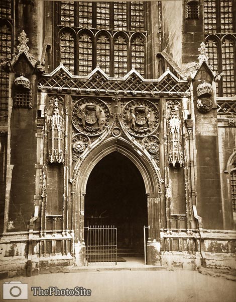 Cambridge. King's College Chapel (Side Entrance). Photographed b - Click Image to Close