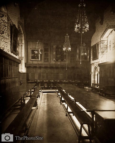 Peterhouse, Dining Hall (Interior, After Redecoration), Cambridg - Click Image to Close