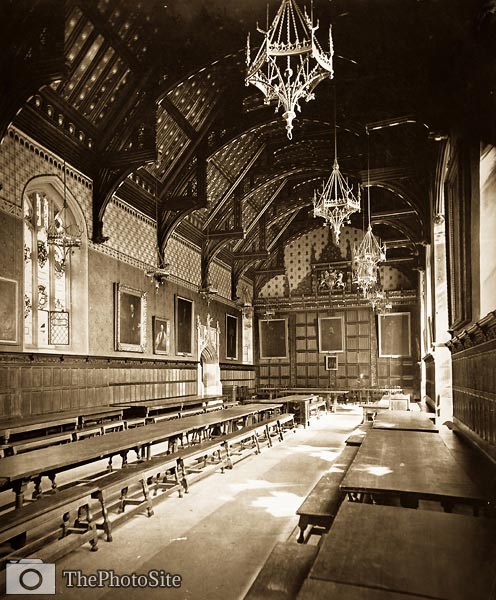 St. John's College, Dining Hall Interior, Cambridge, Victorian B - Click Image to Close
