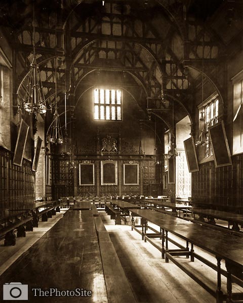 Trinity College, Hall, Cambridge, victorian photography, england - Click Image to Close