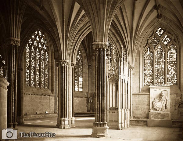 Chapel, Wells Cathedral old antique picture - Click Image to Close