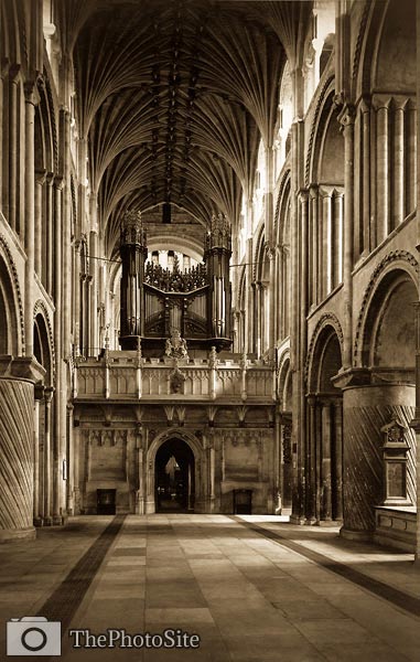 Norwich Cathedral. Screen and Saxon Column - Click Image to Close