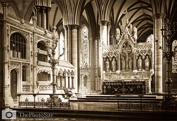 Salisbury Cathedral. The Reredos and Chantry Chapel - Click Image to Close