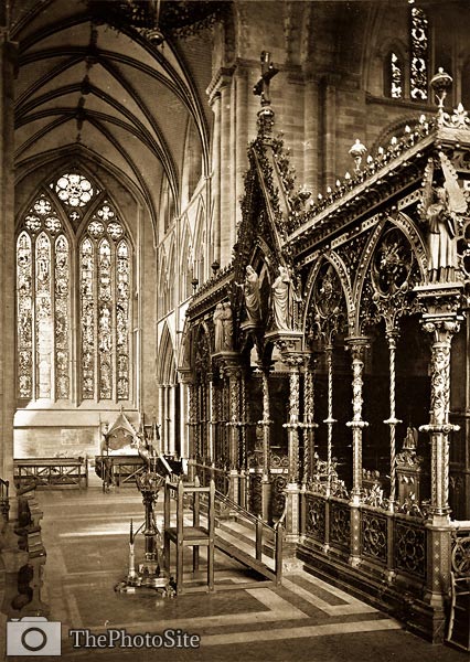 Sir Gilbert Scott's Screen, Hereford Cathedral victorian era - Click Image to Close