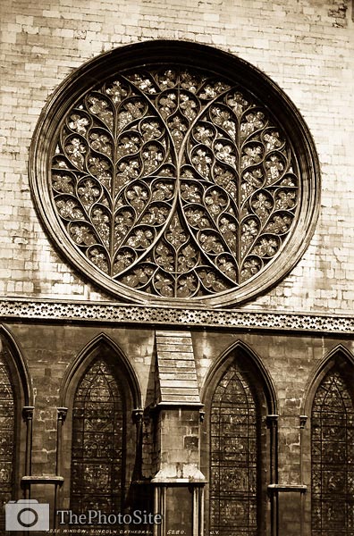 The Bishop's Eye. Rose Window, Lincoln Cathedral - Click Image to Close