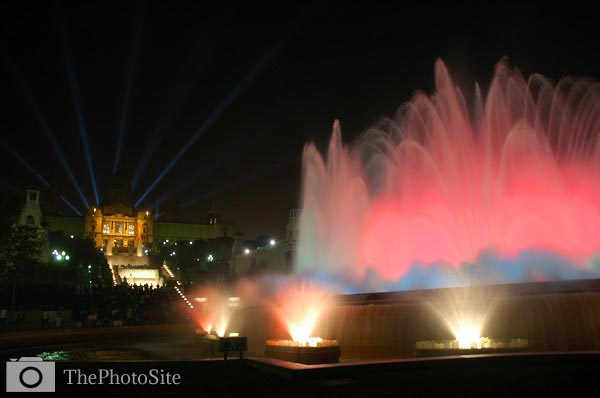 Montjuic, Magic Fountain Light and Water Display, Barcelona - Click Image to Close