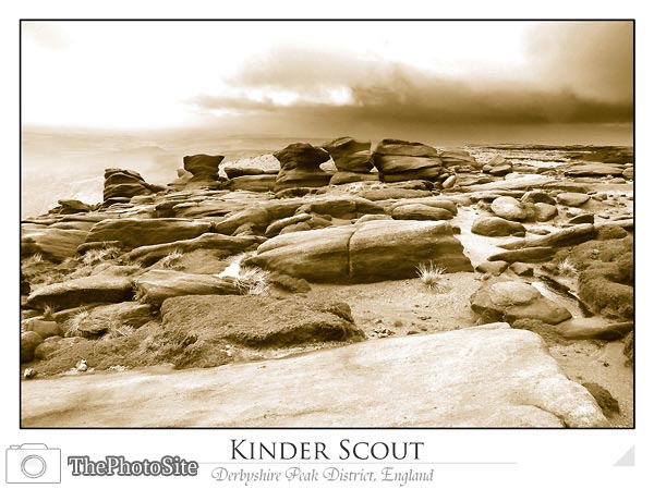 Kinder Scout, rock and landscape - Click Image to Close