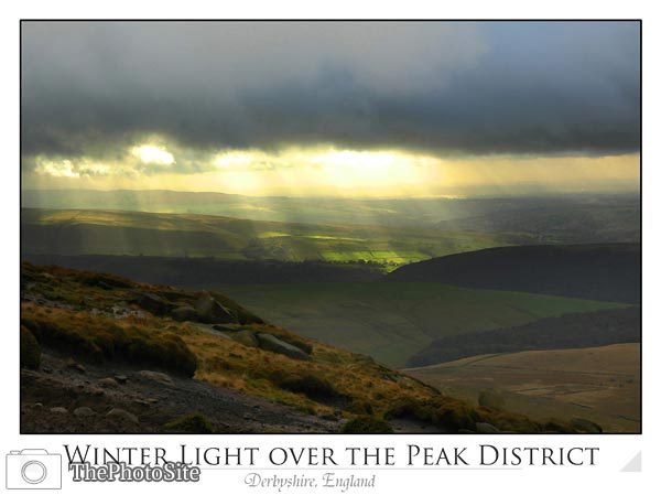 Sunrays over Derbyshire - Click Image to Close