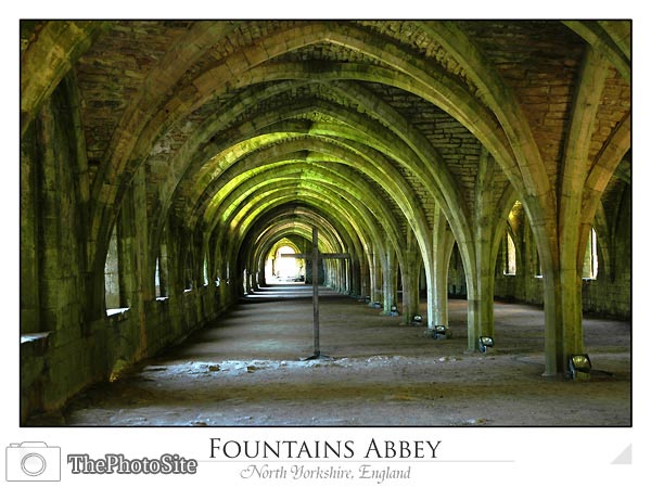 Fountains Abbey, North Yorkshire, Arches - Click Image to Close