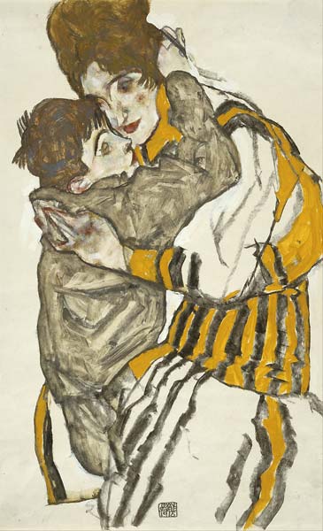 Schiele's Wife with Her Little Nephew - Click Image to Close