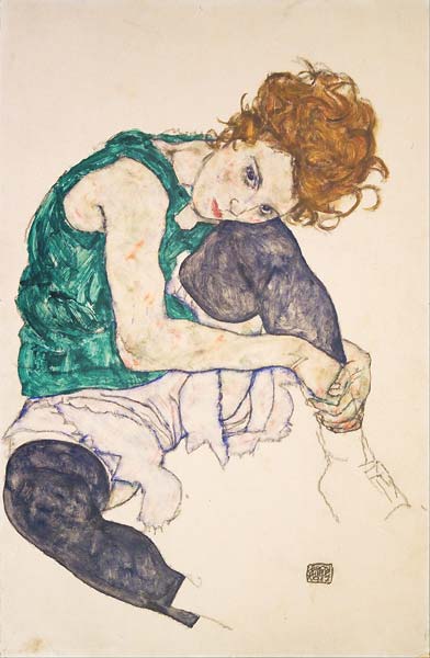 Seated Woman with Legs Drawn Up (Adele Herms) - Click Image to Close