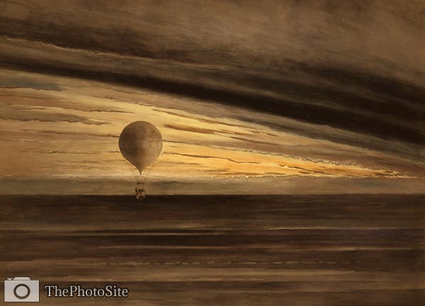 Albert Tissandier hot air ballon flight Paris to Arcachon - Click Image to Close