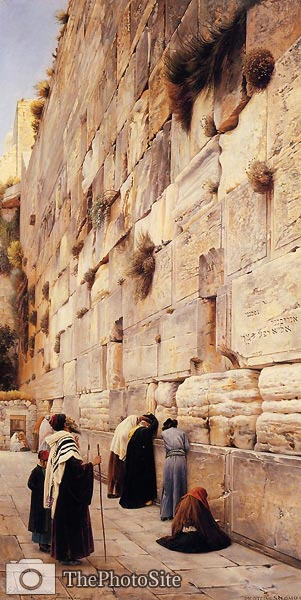 The Wailing Wall Jerusalem by Gustave Bauerfeind - Click Image to Close