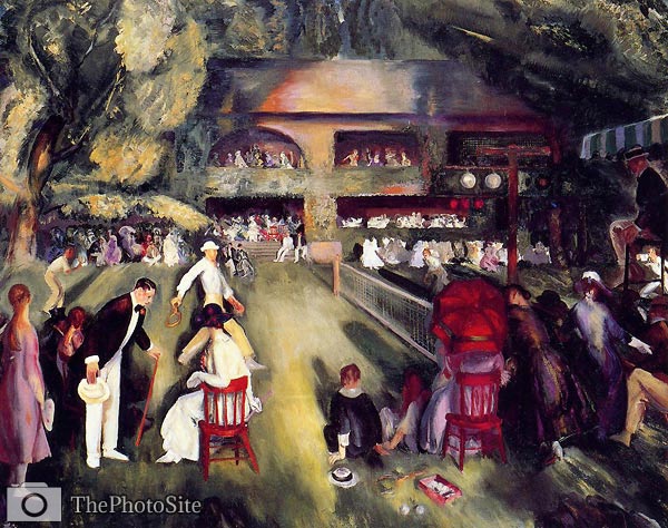 Tennis at Newport by George Bellows - Click Image to Close