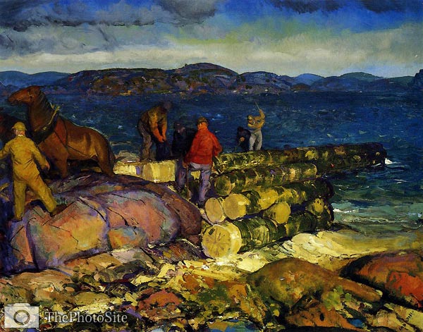 Dock Builders George Bellows - Click Image to Close