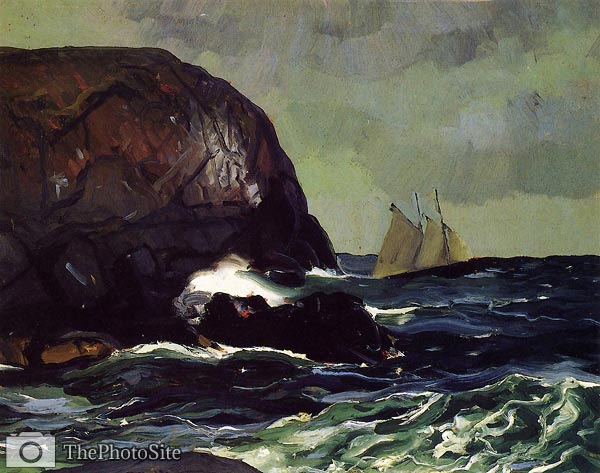 Beating out to Sea by George Bellows - Click Image to Close