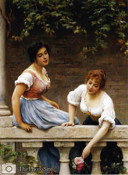 The Unseen Suitor by Eugene de Blaas - Click Image to Close