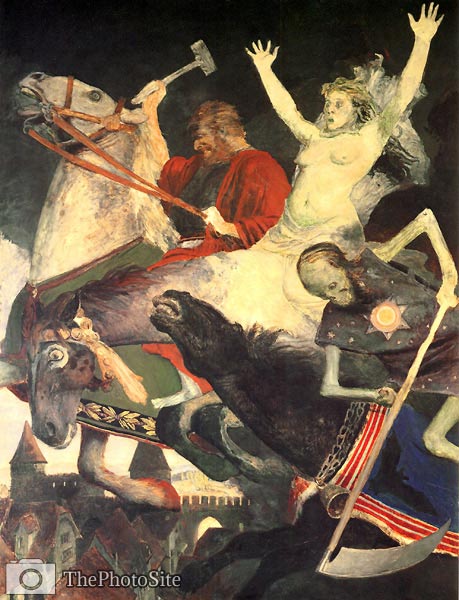 The War (unfinished) by Arnold Bocklin - Click Image to Close