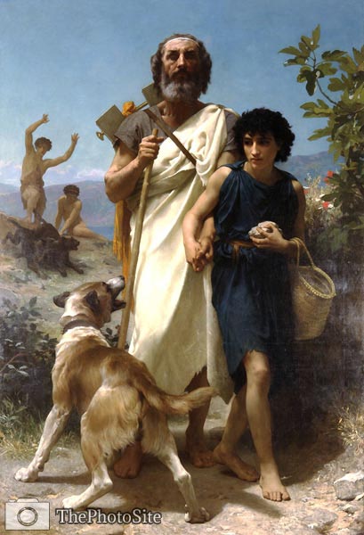 Homer and His Guide William Bouguereau - Click Image to Close
