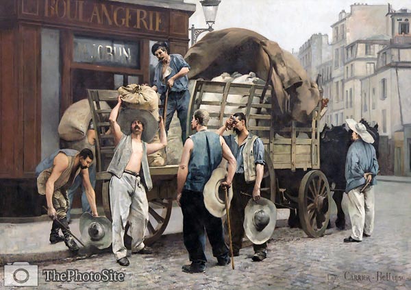 Flour carriers. Scene from Paris Louis-Robert Carrier-Belleuse - Click Image to Close