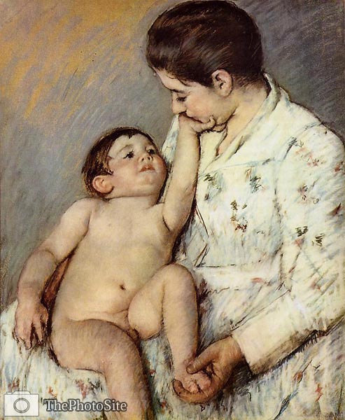 Babys First Caress Mary Cassatt - Click Image to Close