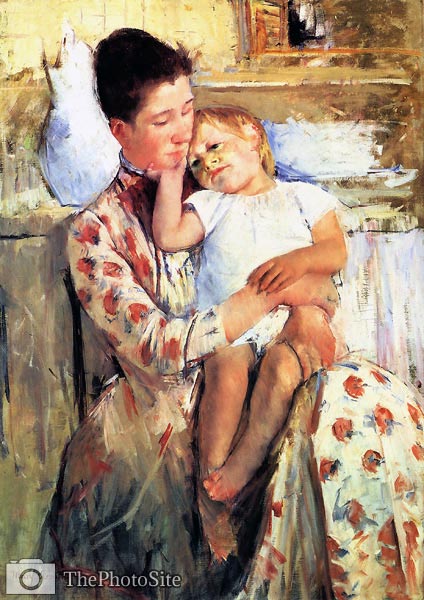 Mother and baby by Mary Cassatt - Click Image to Close
