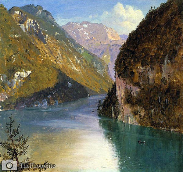 Konigsee, Bavaria by Frederic Edwin Church - Click Image to Close