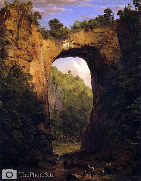 The Natural Bridge, Virginia Frederic Edwin Church - Click Image to Close