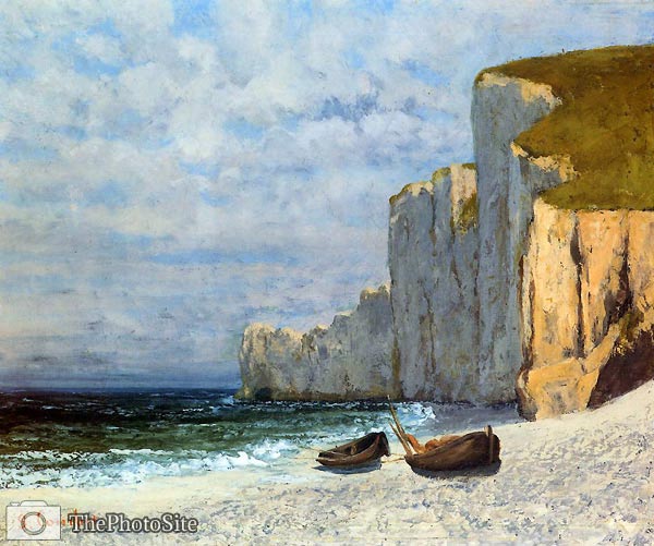 A Bay with Cliffs - Gustave Courbet - Click Image to Close