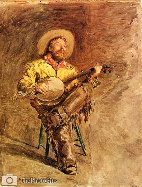 Cowboy singing Thomas Eakins - Click Image to Close