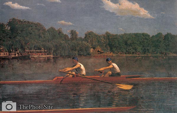 The biglin brothers racing Thomas Eakins - Click Image to Close