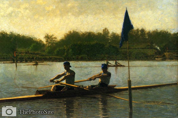 The Biglan Brothers crossing the traget mark Thomas Eakins - Click Image to Close