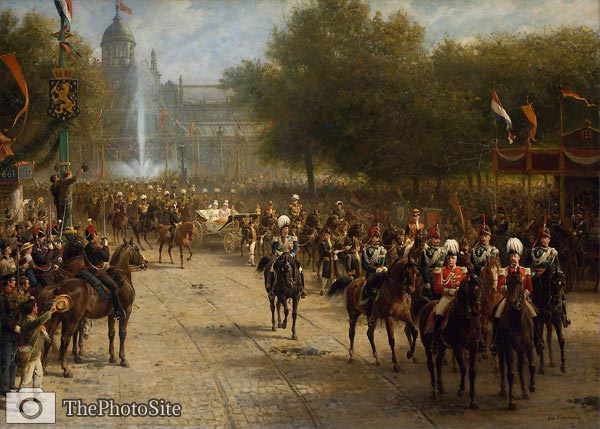 Arrival of Queen Wilhelmina at Frederiksplein in Amsterdam Otto - Click Image to Close