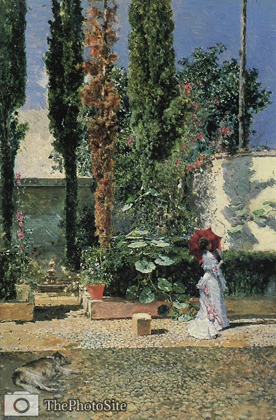 The garden of fortunys house Mariano Fortuny - Click Image to Close