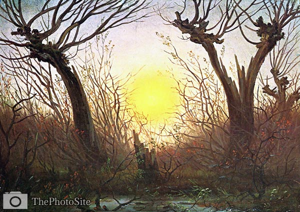 Landscape and sunrise Caspar David Friedrich - Click Image to Close