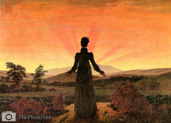 Woman before going down sun Caspar David Friedrich - Click Image to Close
