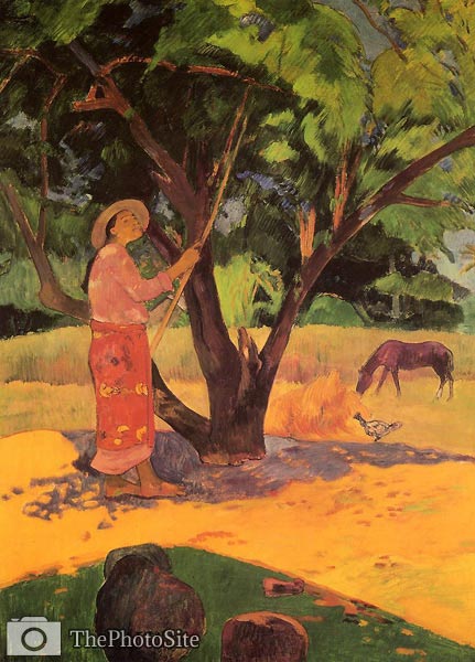 Mau Taporo aka The Lemon Picker Paul Gauguin - Click Image to Close
