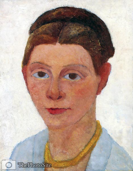 Selfportrait with amber necklet Paula Becker Modersohn - Click Image to Close