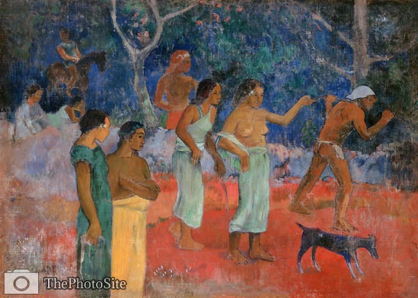 Scene from Tahitian Life Paul Gauguin - Click Image to Close