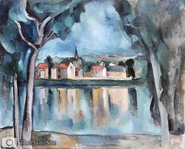 Town on the Bank of a Lake Maurice de Vlaminck - Click Image to Close