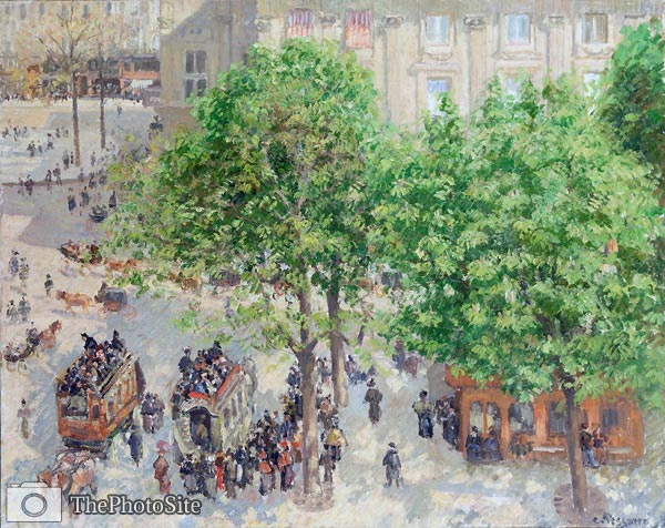 Place du Theatre-Francais. Spring Camille Pissarro - Click Image to Close